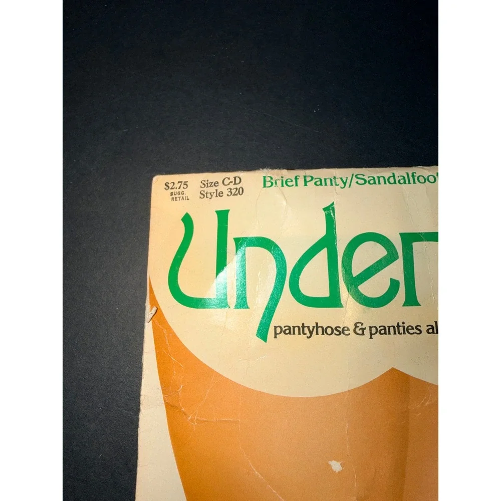 Vintage Underalls Pantyhose Sandalfoot Toe Nude Brief Panty Style 320 Size C-D